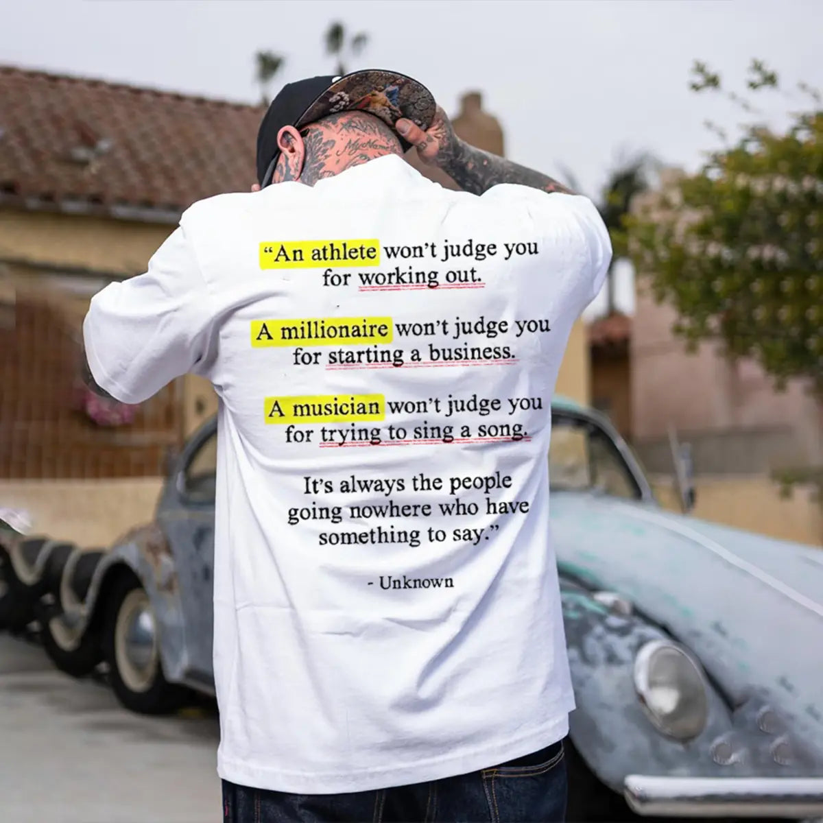 An Athlete Won't Judge You For Working Out Printed Oversized Unisex T-shirts