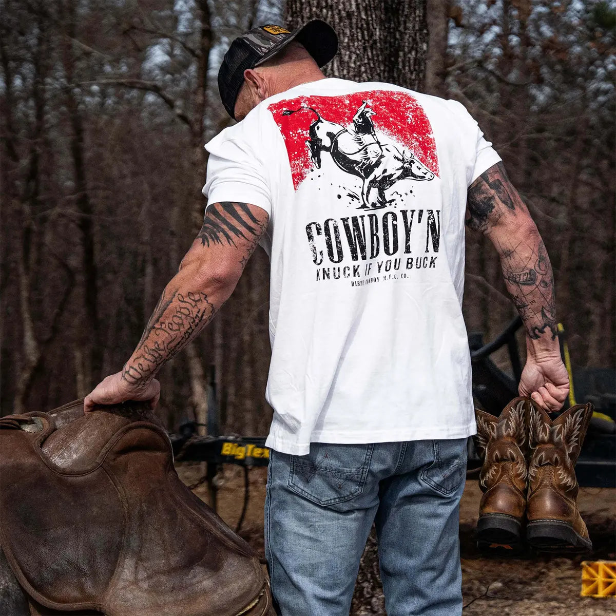 Cowboy'n Knuck If You Buck Printed Oversized Unisex T-shirt