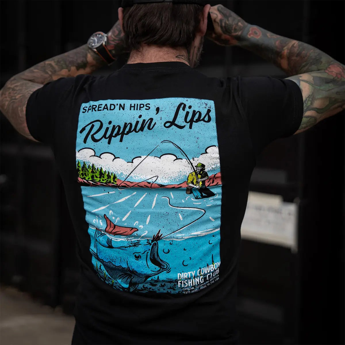 Spread'n Hips, Rippin' Lips Printed Oversized Unisex T-shirt