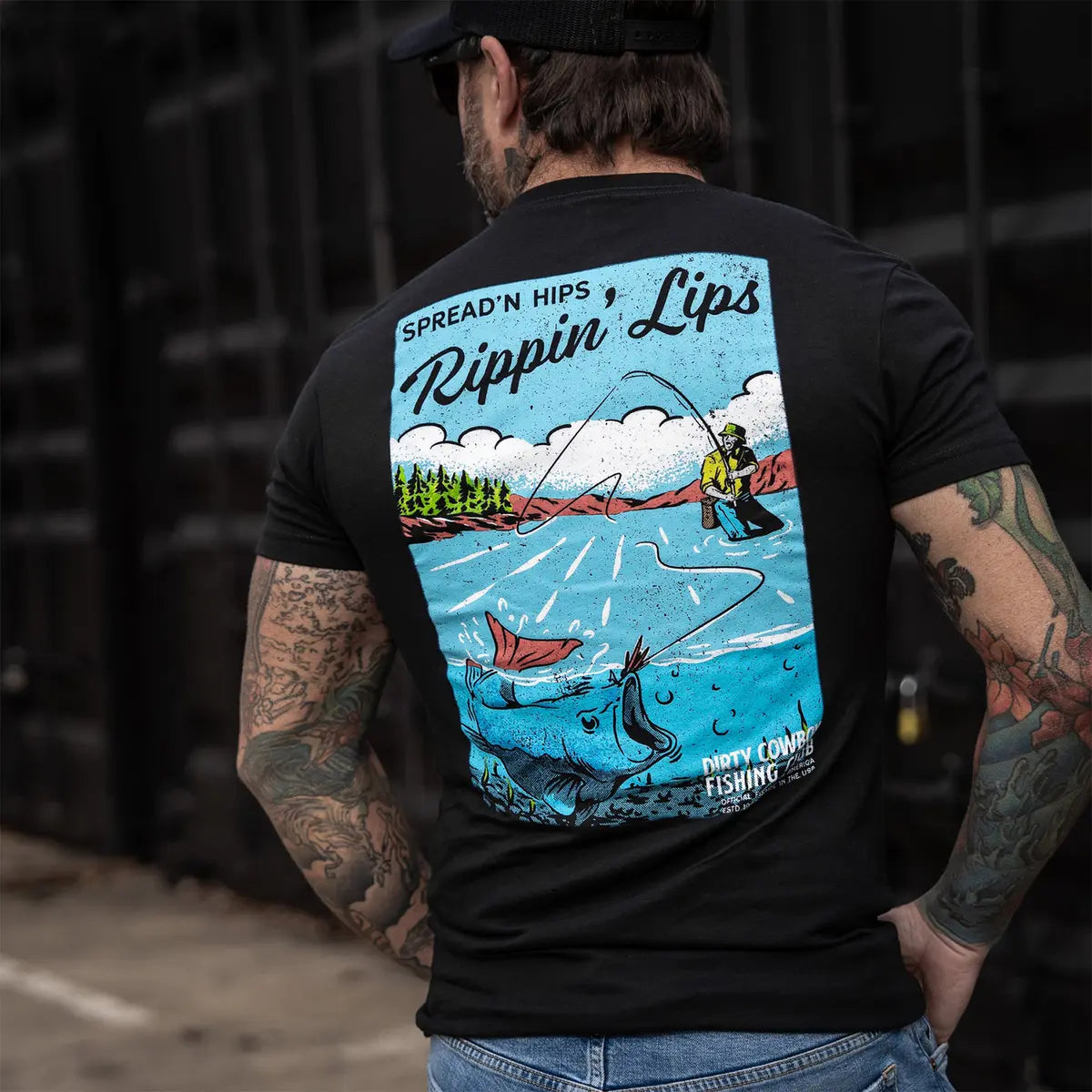 Spread'n Hips, Rippin' Lips Printed Oversized Unisex T-shirt
