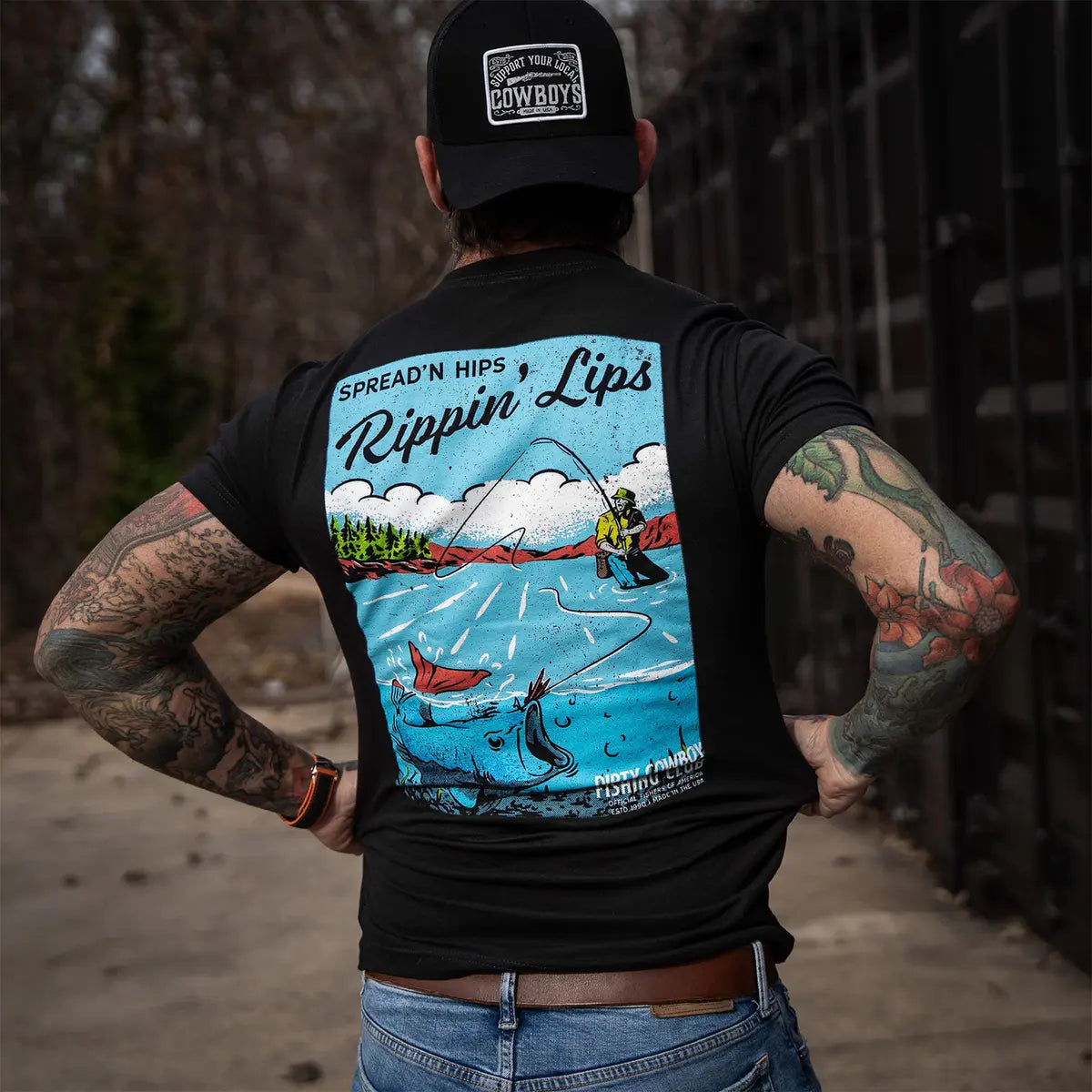 Spread'n Hips, Rippin' Lips Printed Oversized Unisex T-shirt