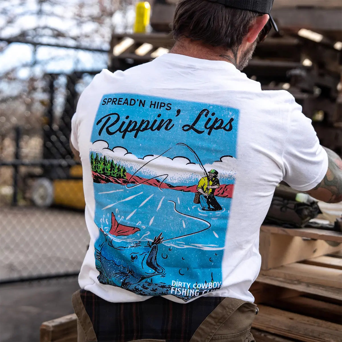 Spread'n Hips, Rippin' Lips Printed Oversized Unisex T-shirt