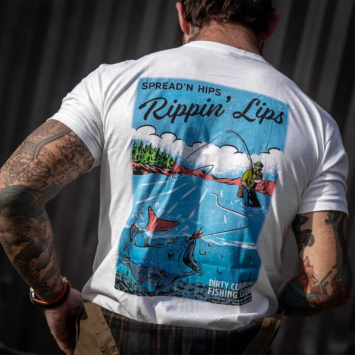 Spread'n Hips, Rippin' Lips Printed Oversized Unisex T-shirt