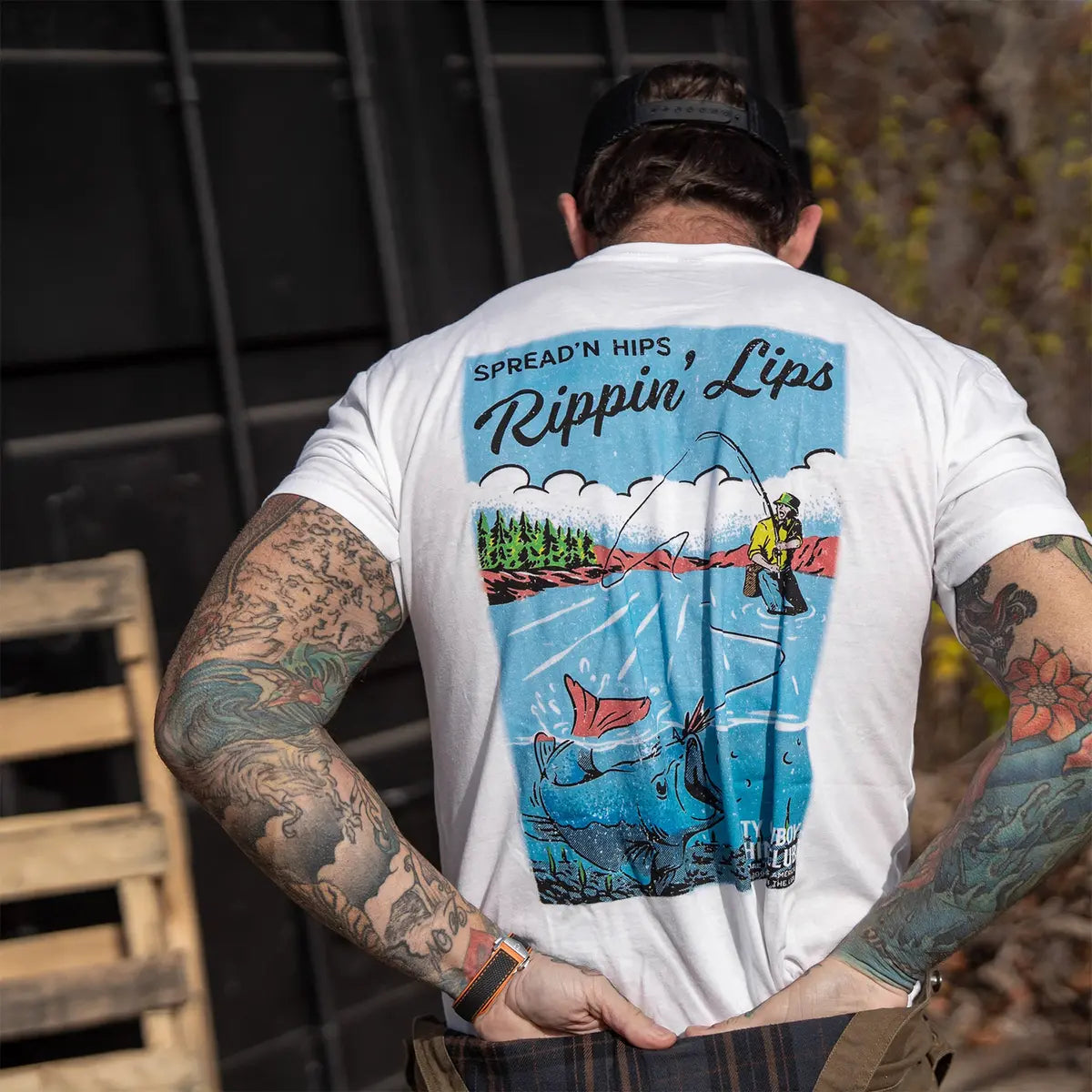 Spread'n Hips, Rippin' Lips Printed Oversized Unisex T-shirt