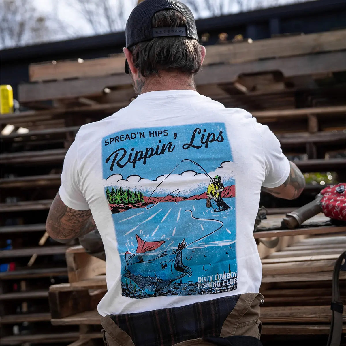 Spread'n Hips, Rippin' Lips Printed Oversized Unisex T-shirt