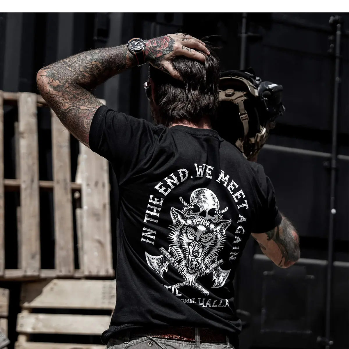 In The End We Meet Again Printed Oversized Unisex T-shirt