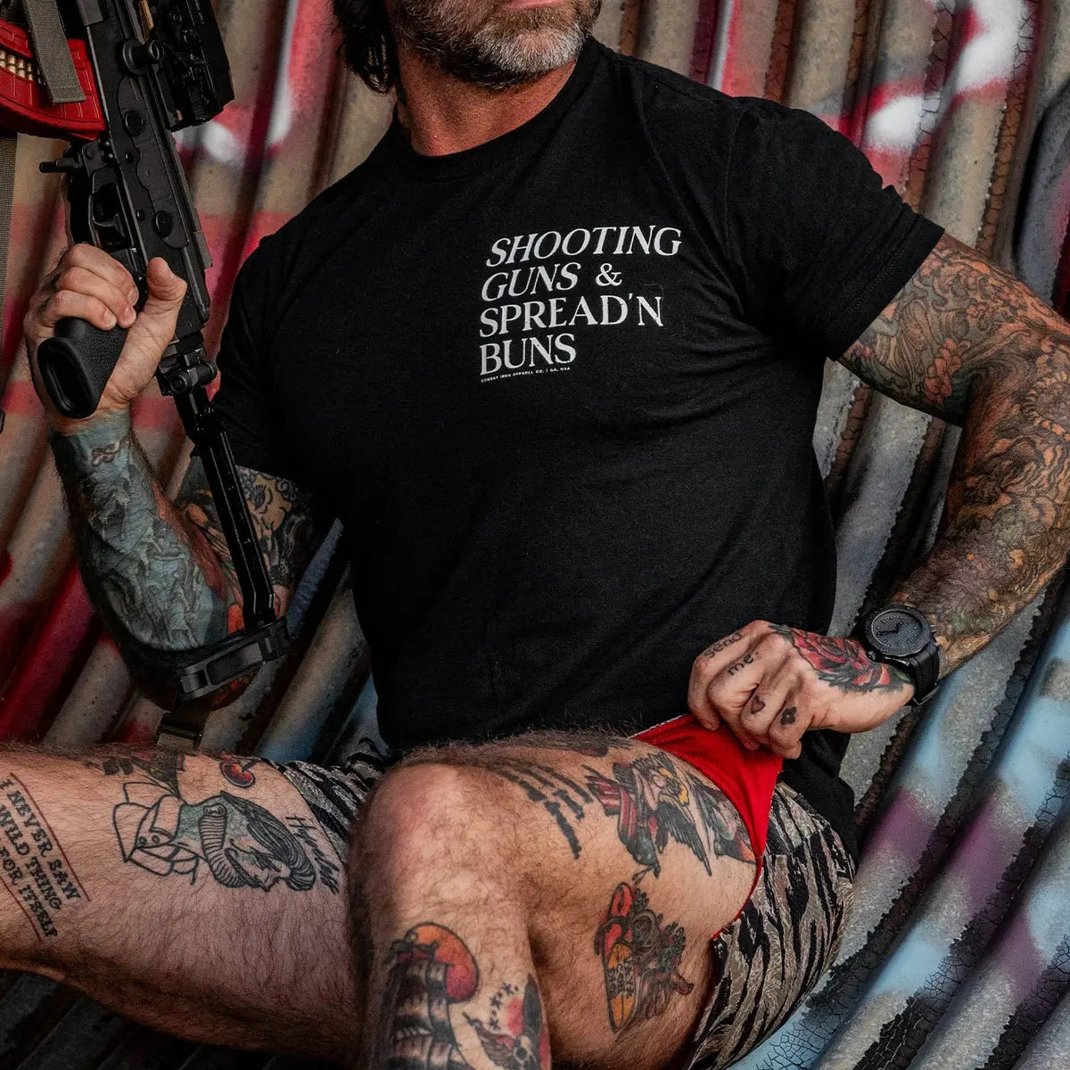 Shooting Guns & Spread'n Buns Printed Oversized Unisex T-shirt