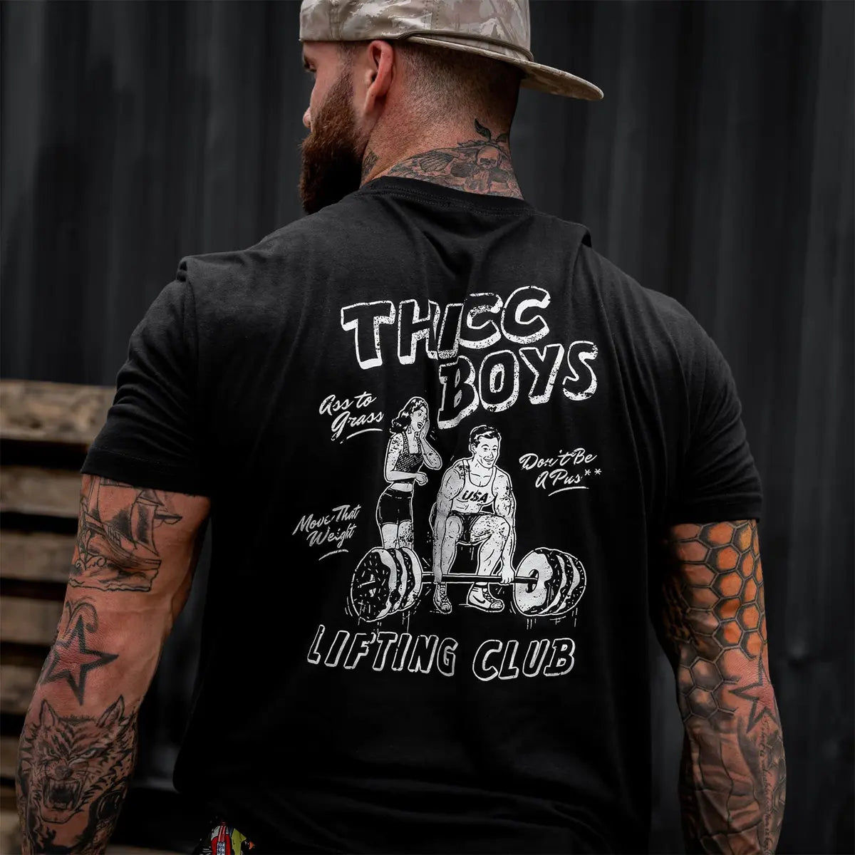 Thicc Boys Lifting Club Printed Oversized Unisex T-shirt