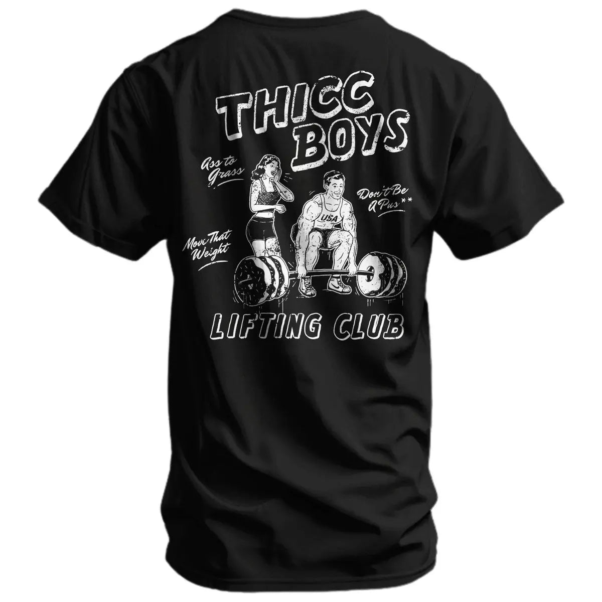 Thicc Boys Lifting Club Printed Oversized Unisex T-shirt