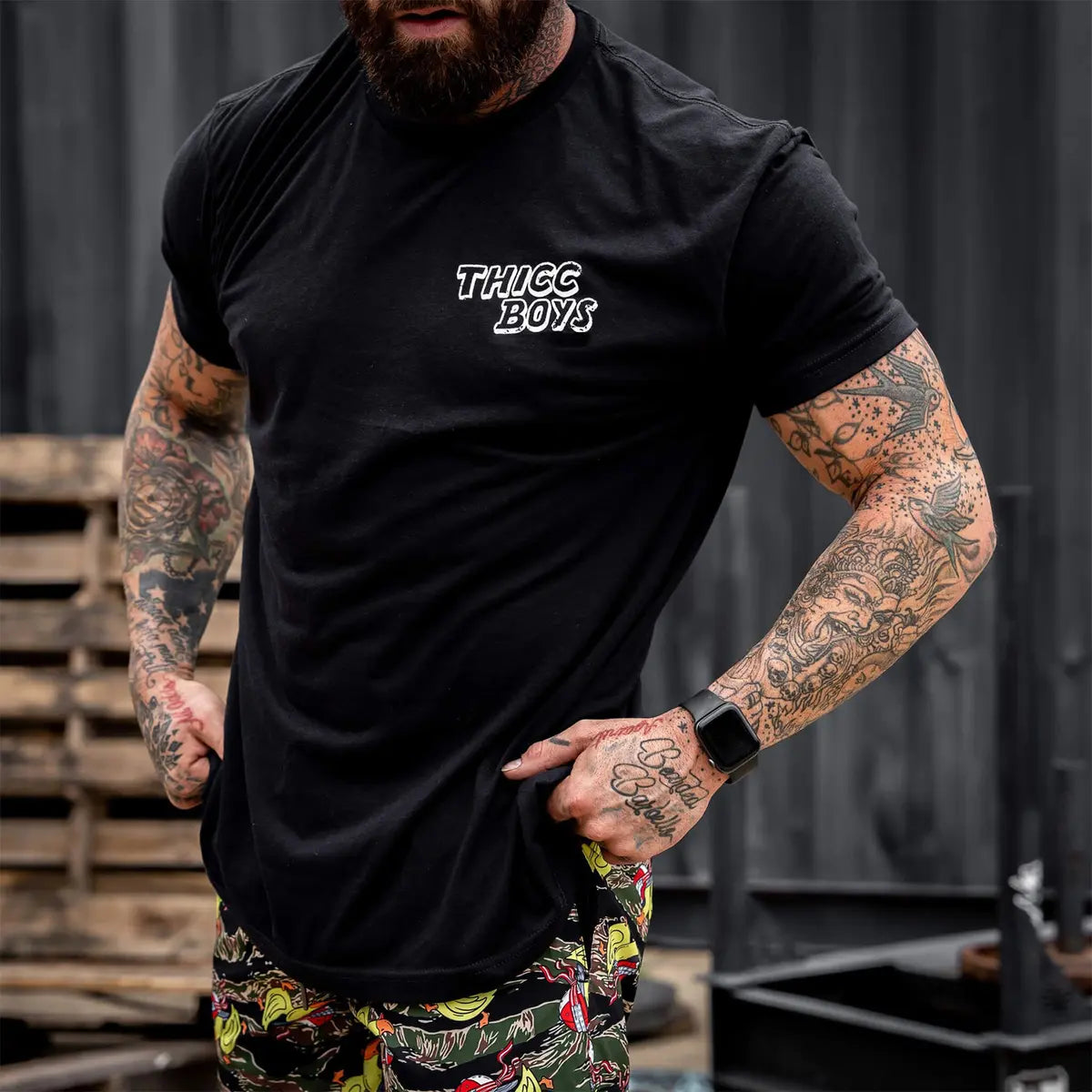 Thicc Boys Lifting Club Printed Oversized Unisex T-shirt