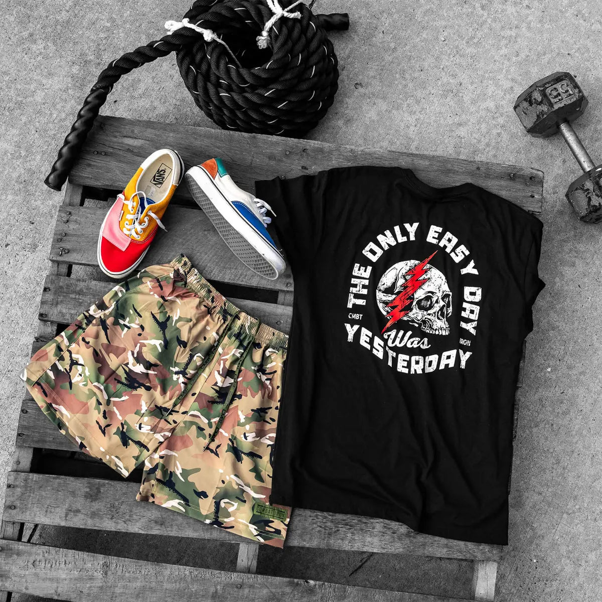 The Only Easy Day Was Yesterday Printed Oversized Unisex T-shirt