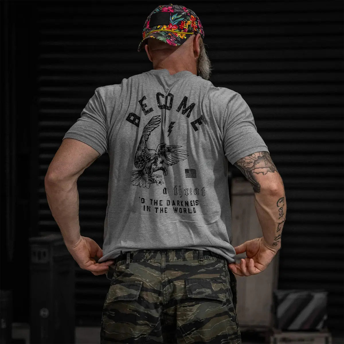 Become A Threat To The Darkness In The World Printed Oversized Unisex T-shirt