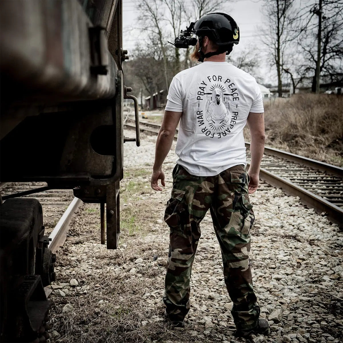 Pray For Peace Prepare For War Printed Oversized Unisex T-shirt