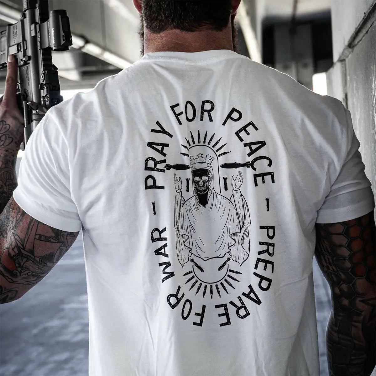 Pray For Peace Prepare For War Printed Oversized Unisex T-shirt