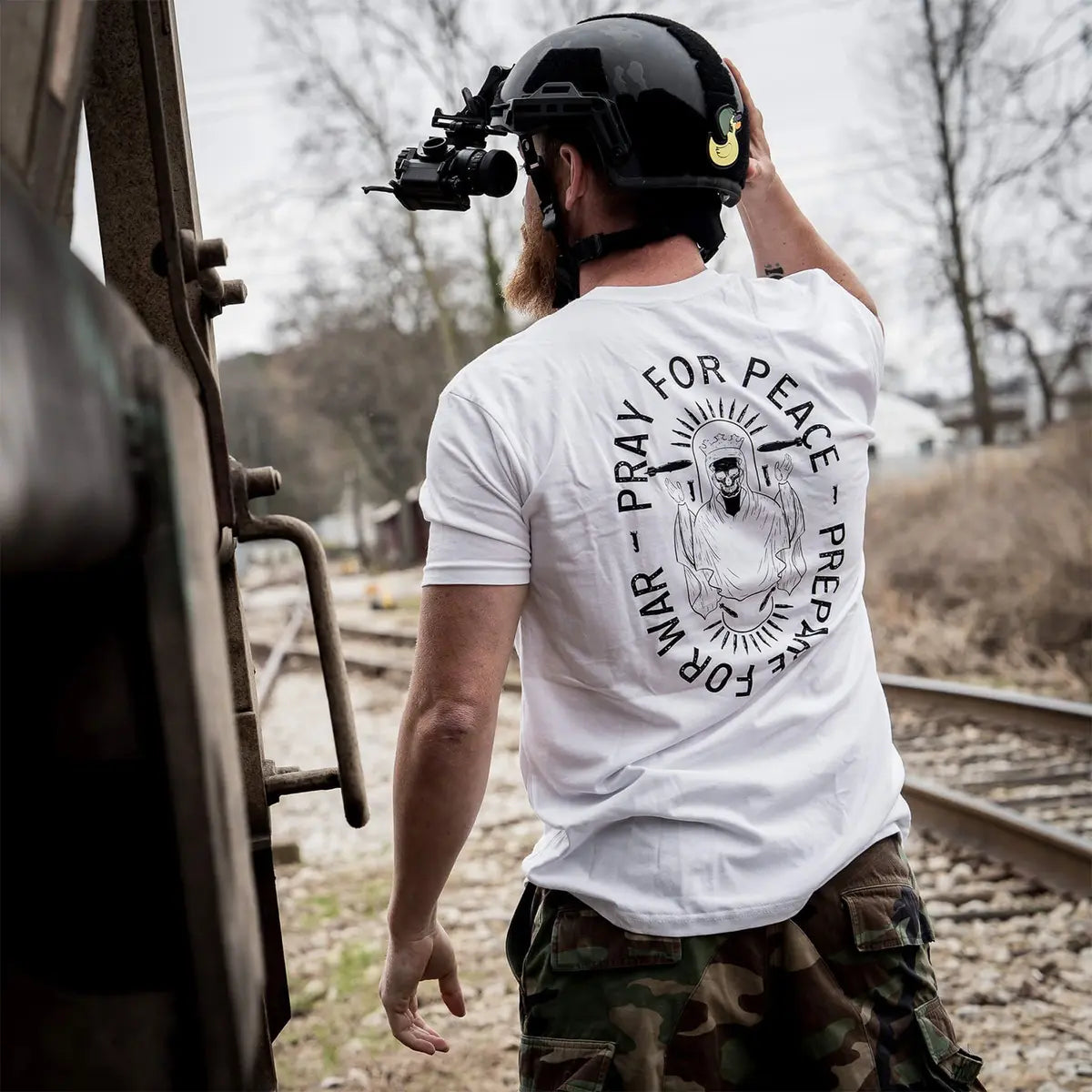 Pray For Peace Prepare For War Printed Oversized Unisex T-shirt