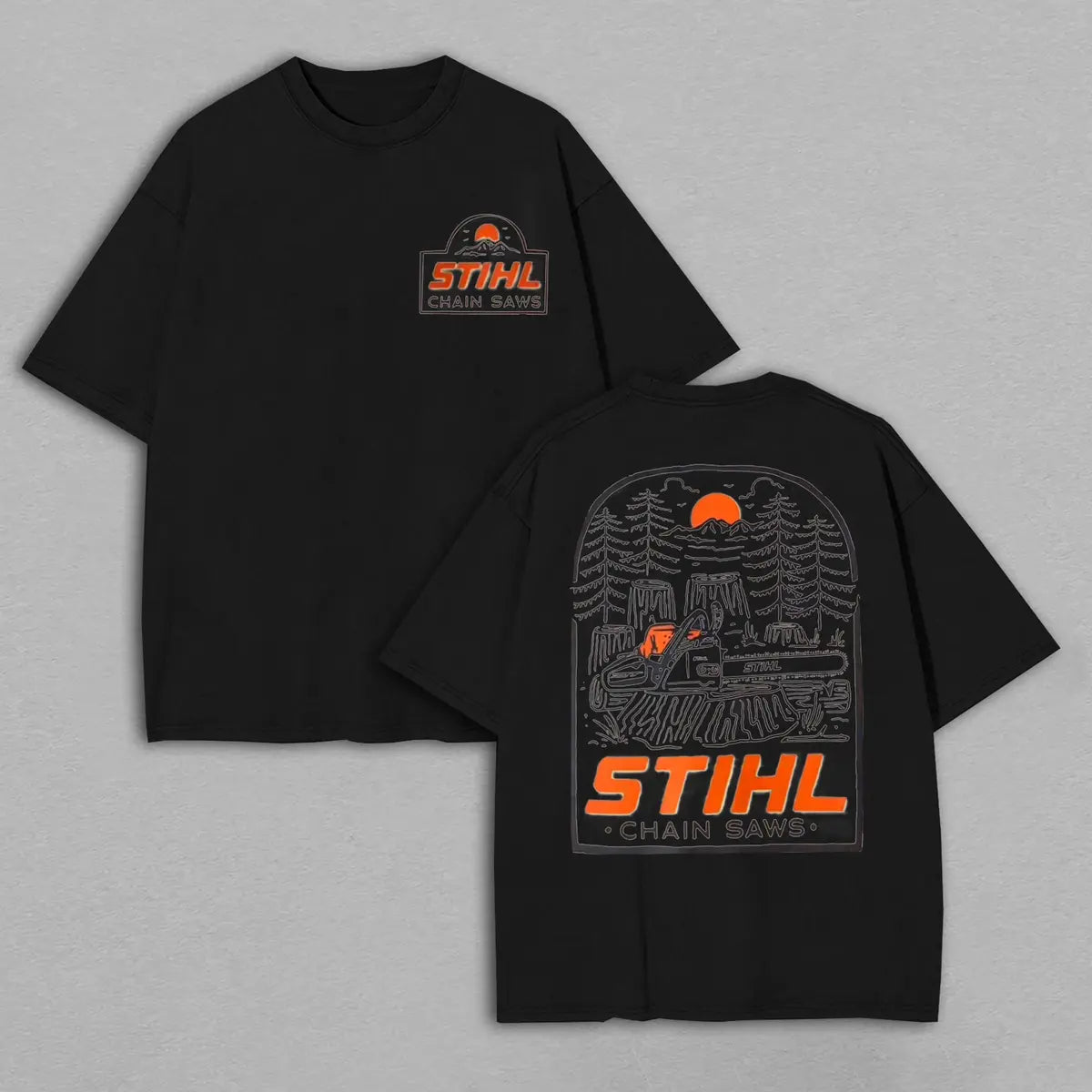 Stihl Chainsaw Printed Oversized Unisex T-shirt