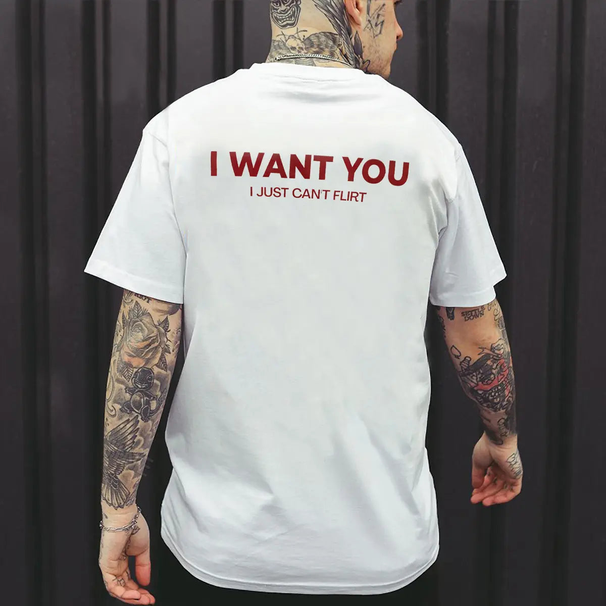 I Want You I Just Can't Flirt Printed Men's T-shirt