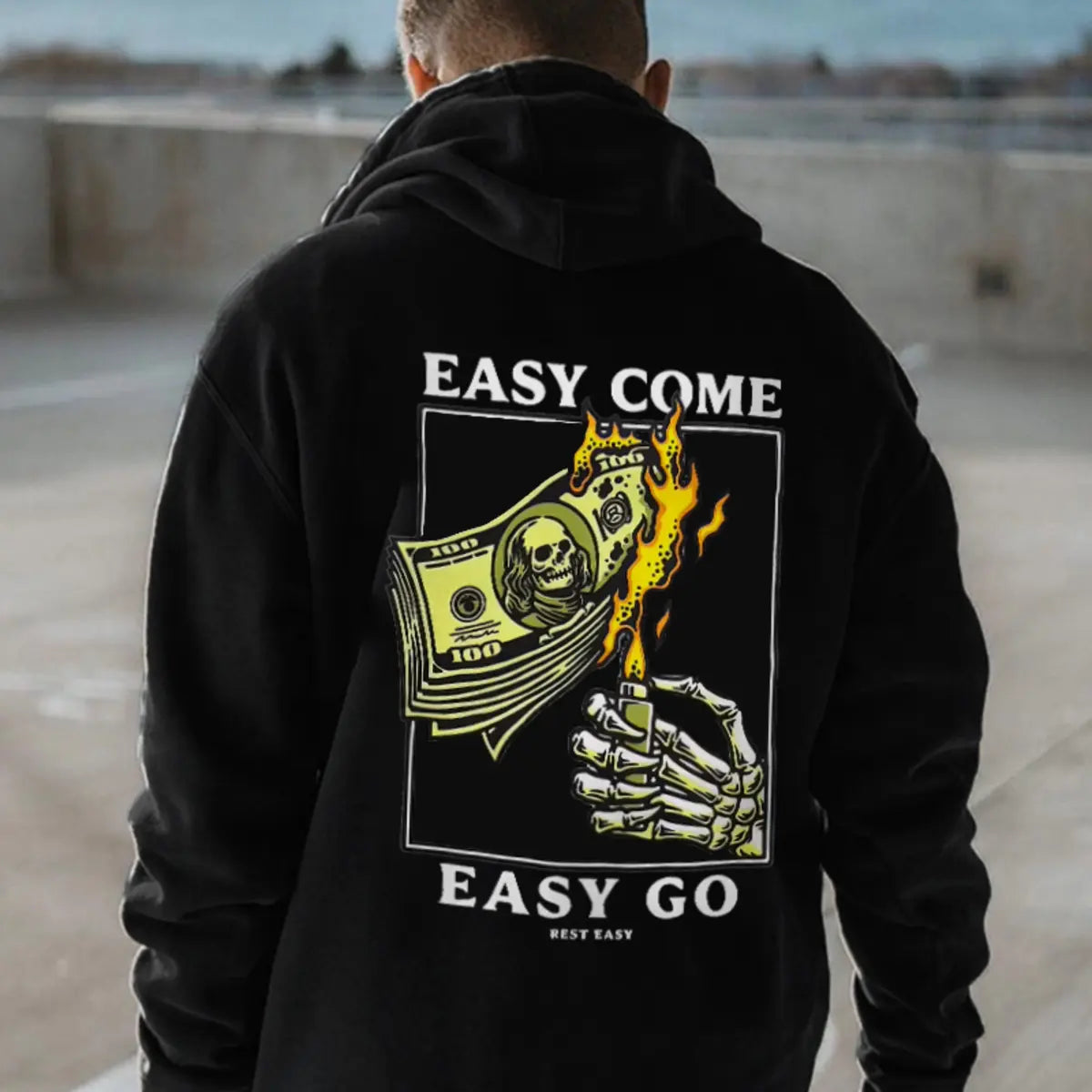 Easy Come Ease Go Printed Fleece-lined Unisex Hoodie