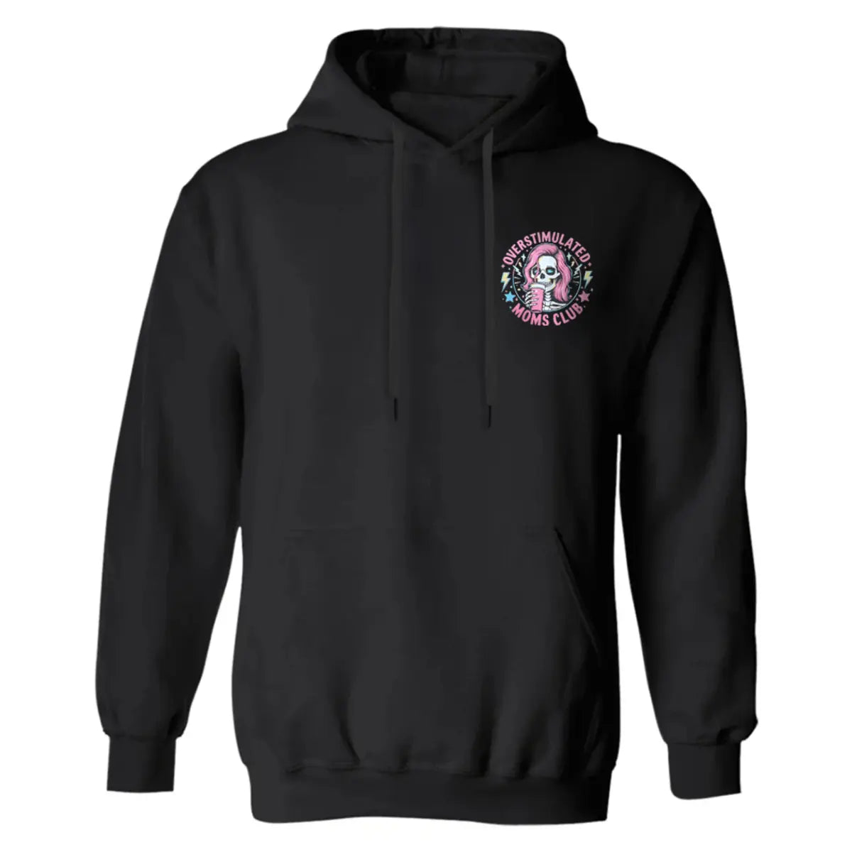 Overstimulated Moms Club Printed Fleece-lined Unisex Hoodie Image - 2