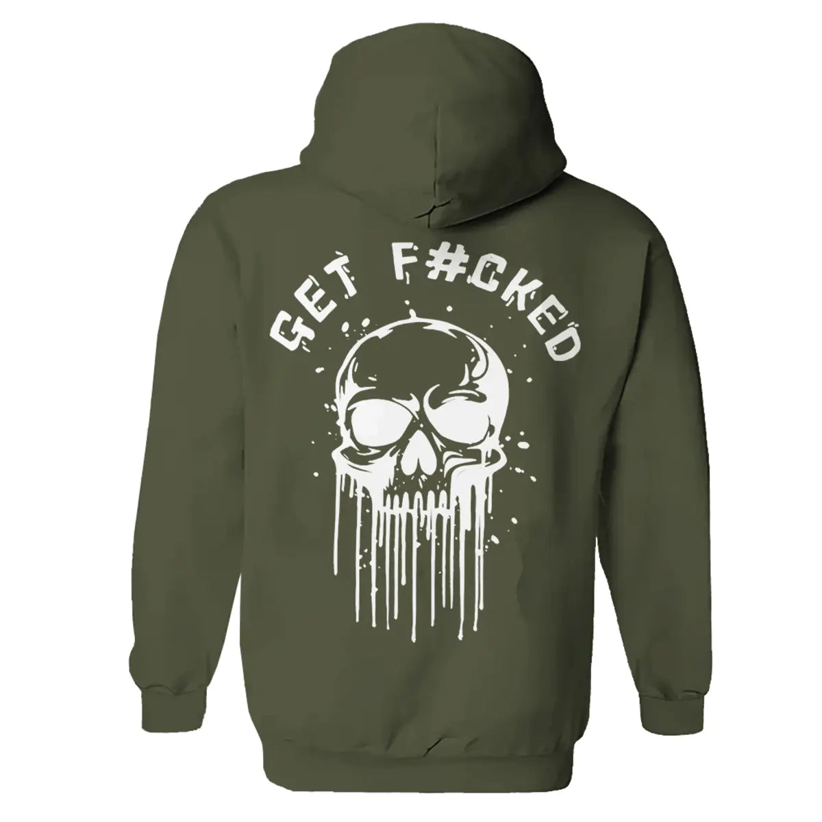 Vintage Skull Printed Fleece-lined Unisex Hoodie