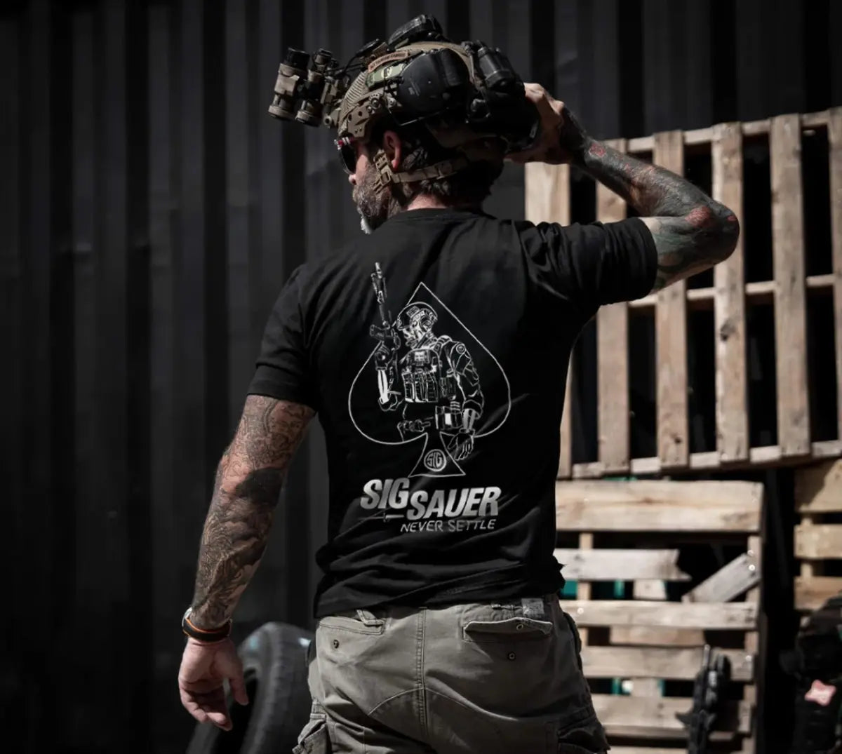 Sig Sauer Never Settle Printed Men's T-Shirt