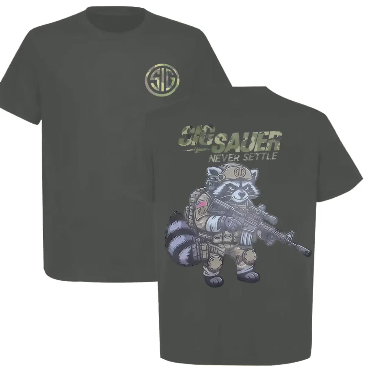 Sig Sauer - Never Settle Printed Men's T-shirt
