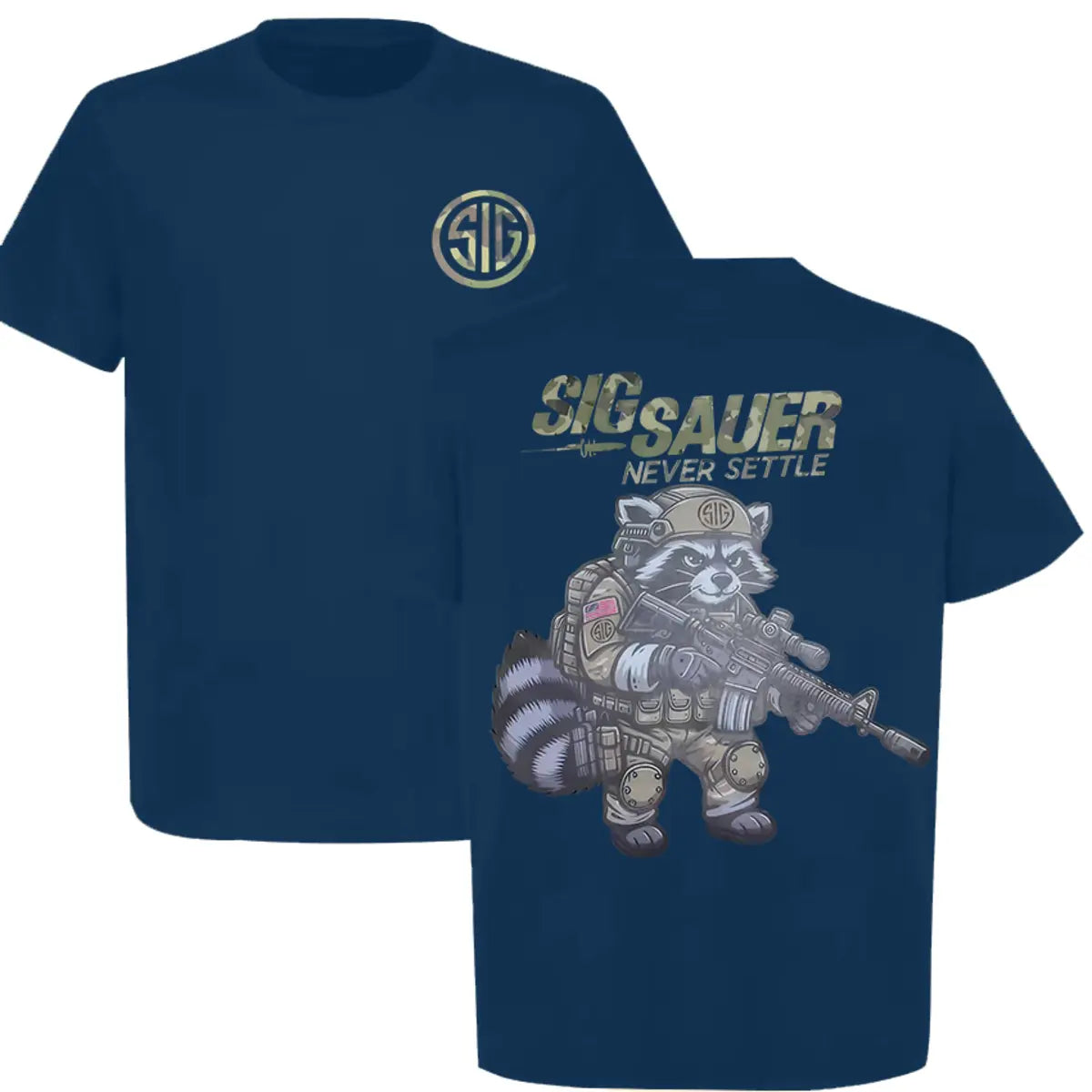 Sig Sauer - Never Settle Printed Men's T-shirt