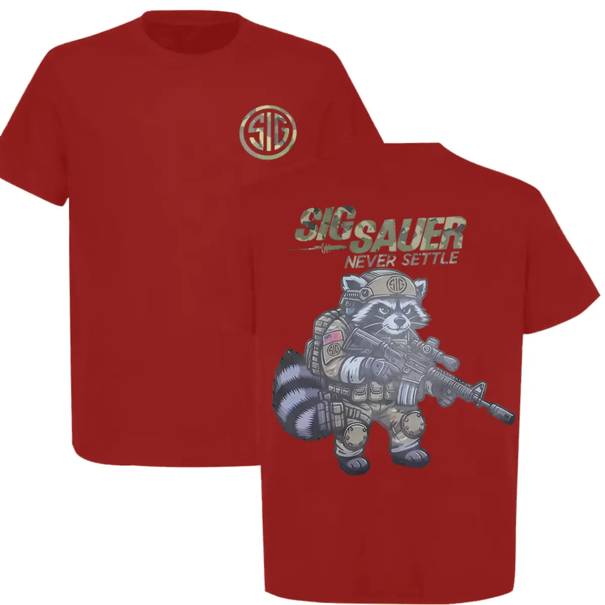 Sig Sauer - Never Settle Printed Men's T-shirt