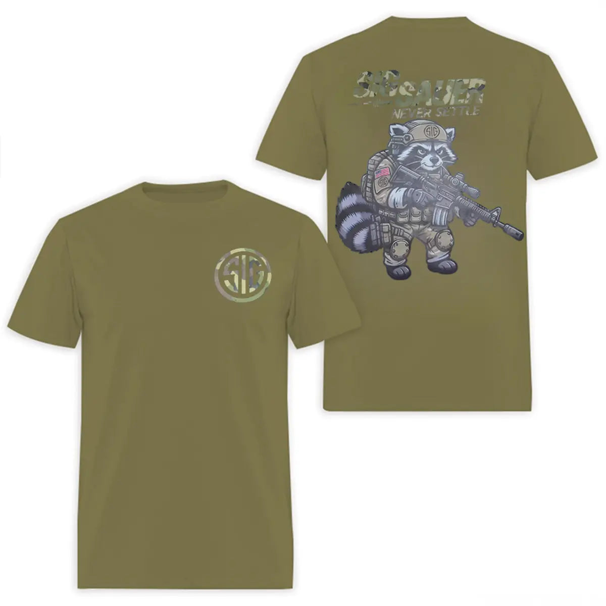 Sig Sauer - Never Settle Printed Men's T-shirt