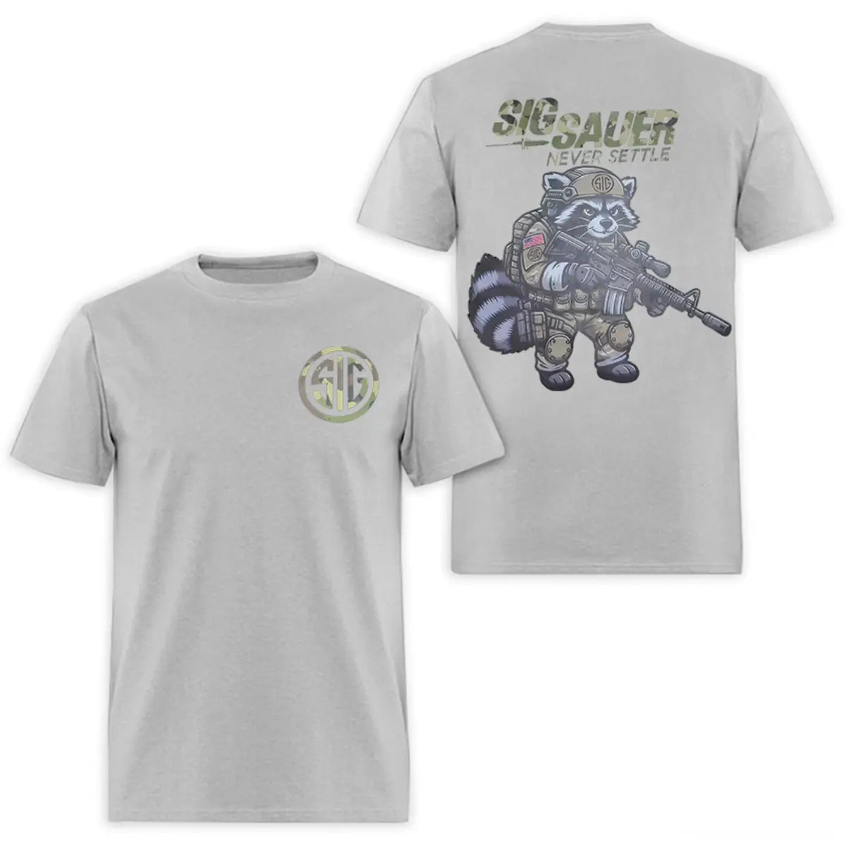 Sig Sauer - Never Settle Printed Men's T-shirt