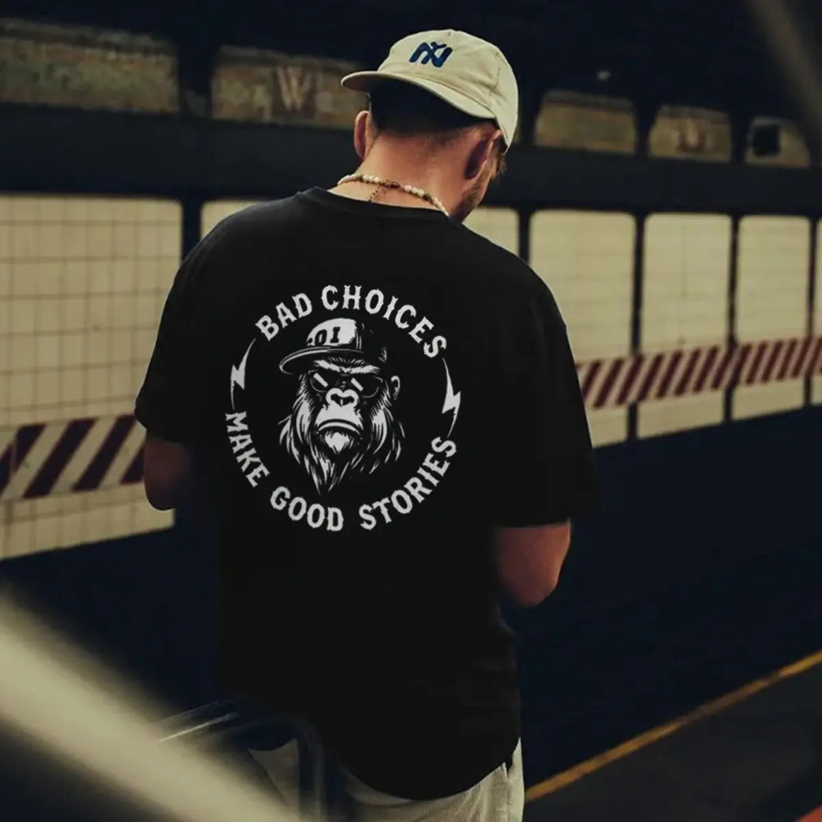 Bad Choices Make Good Stories Printed Men's T-shirt