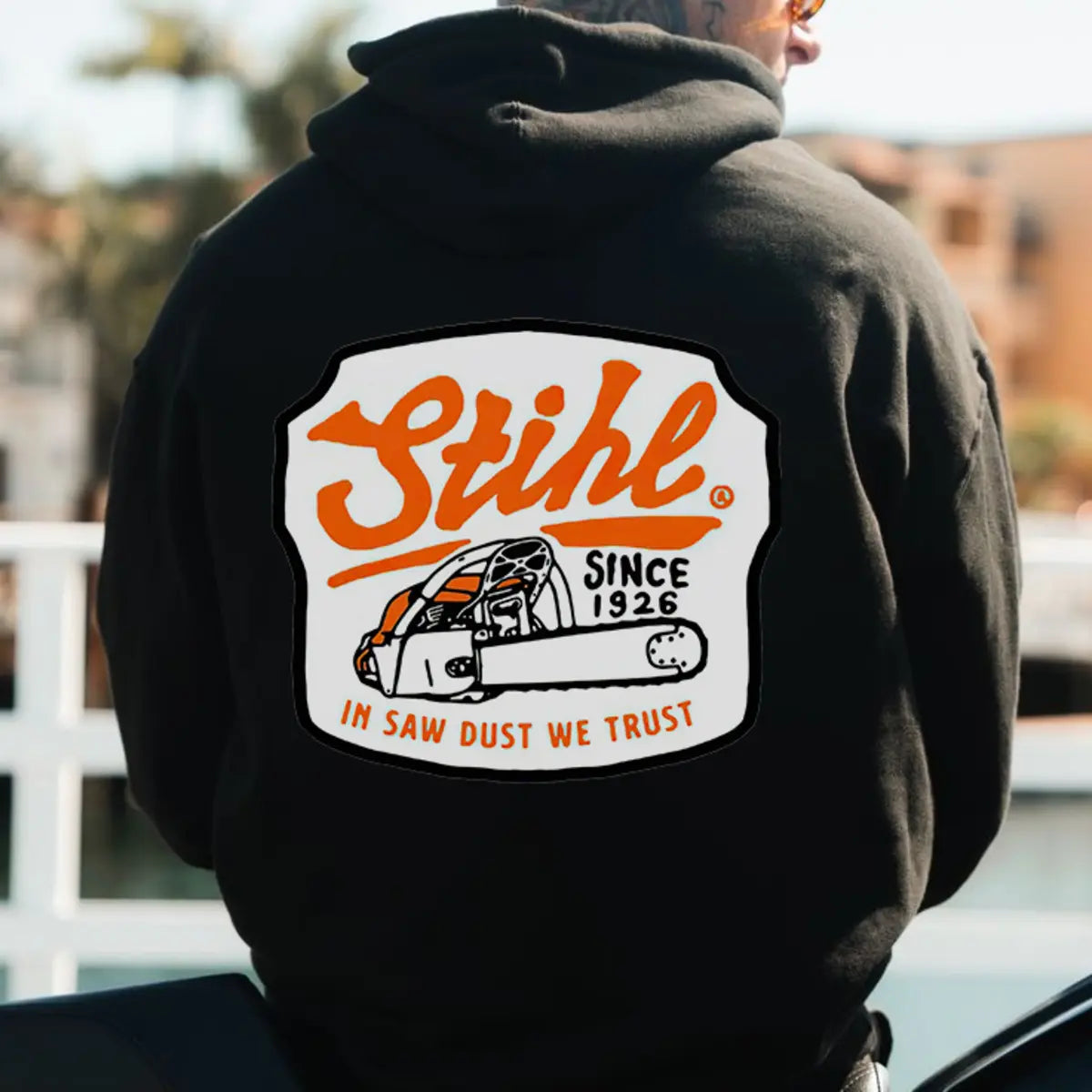 Stihl In Saw Dust We Trust Printed Fleece-lined Unisex Hoodie