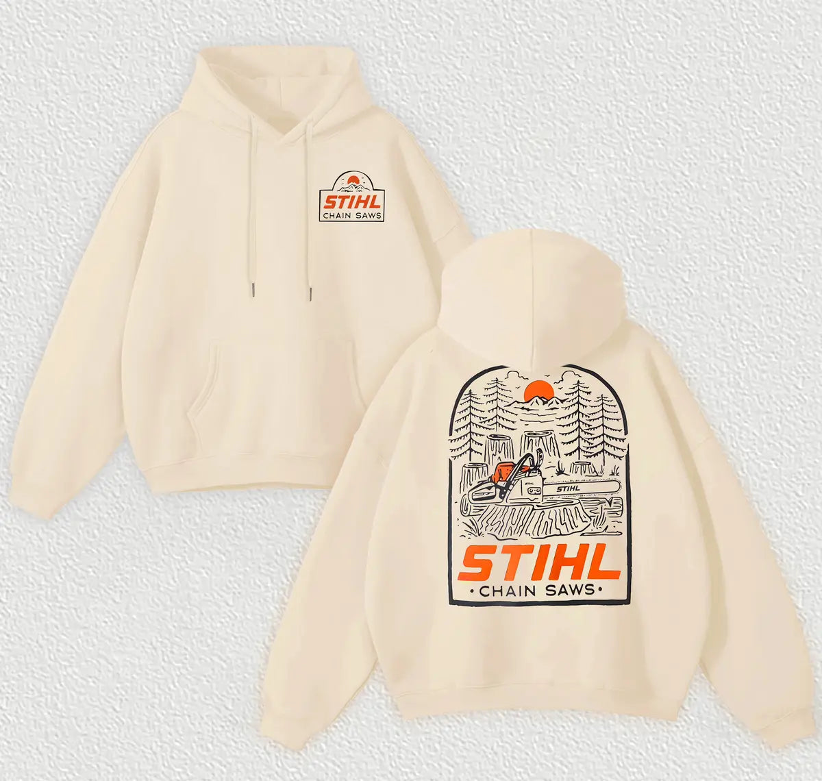 Stihl Chainsaws Printed Fleece-lined Unisex Hoodie