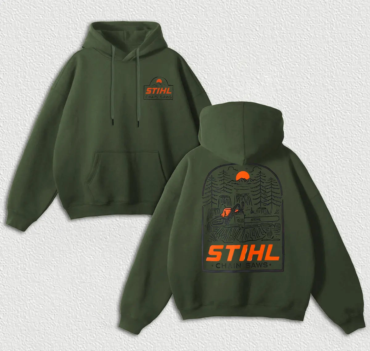 Stihl Chainsaws Printed Fleece-lined Unisex Hoodie