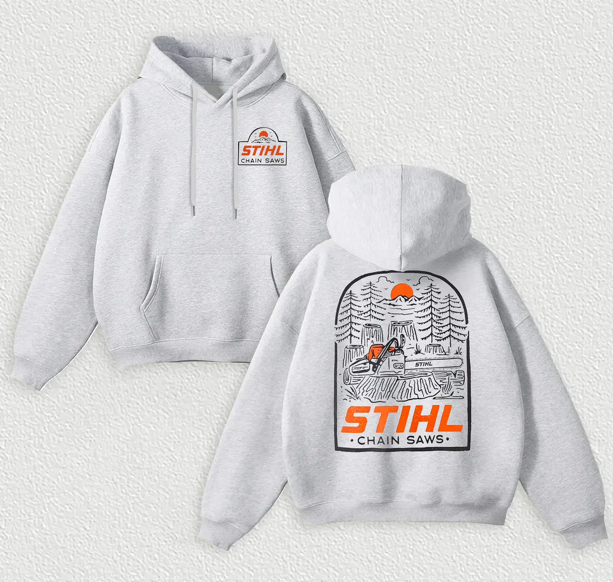 Stihl Chainsaws Printed Fleece-lined Unisex Hoodie