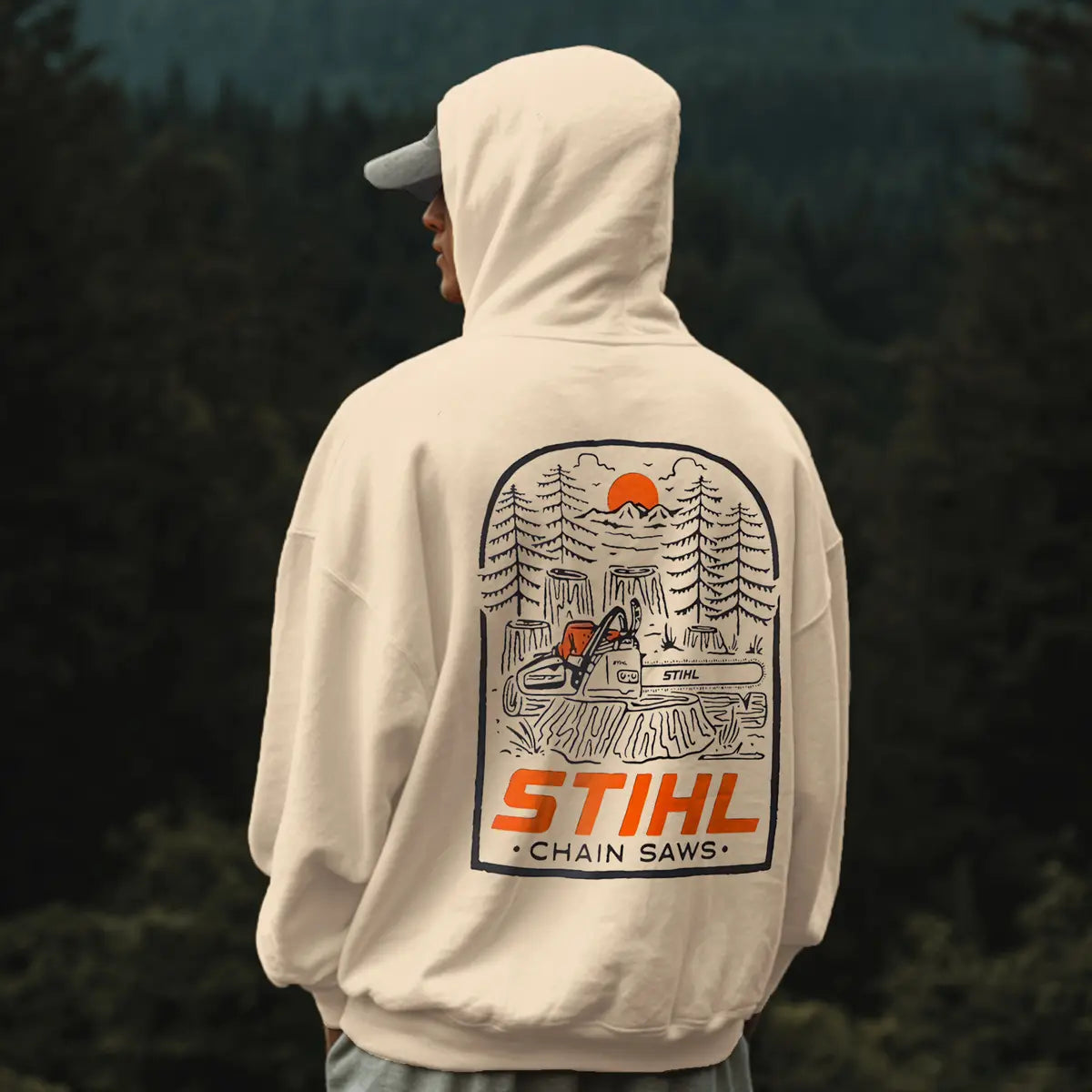 Stihl Chainsaws Printed Fleece-lined Unisex Hoodie
