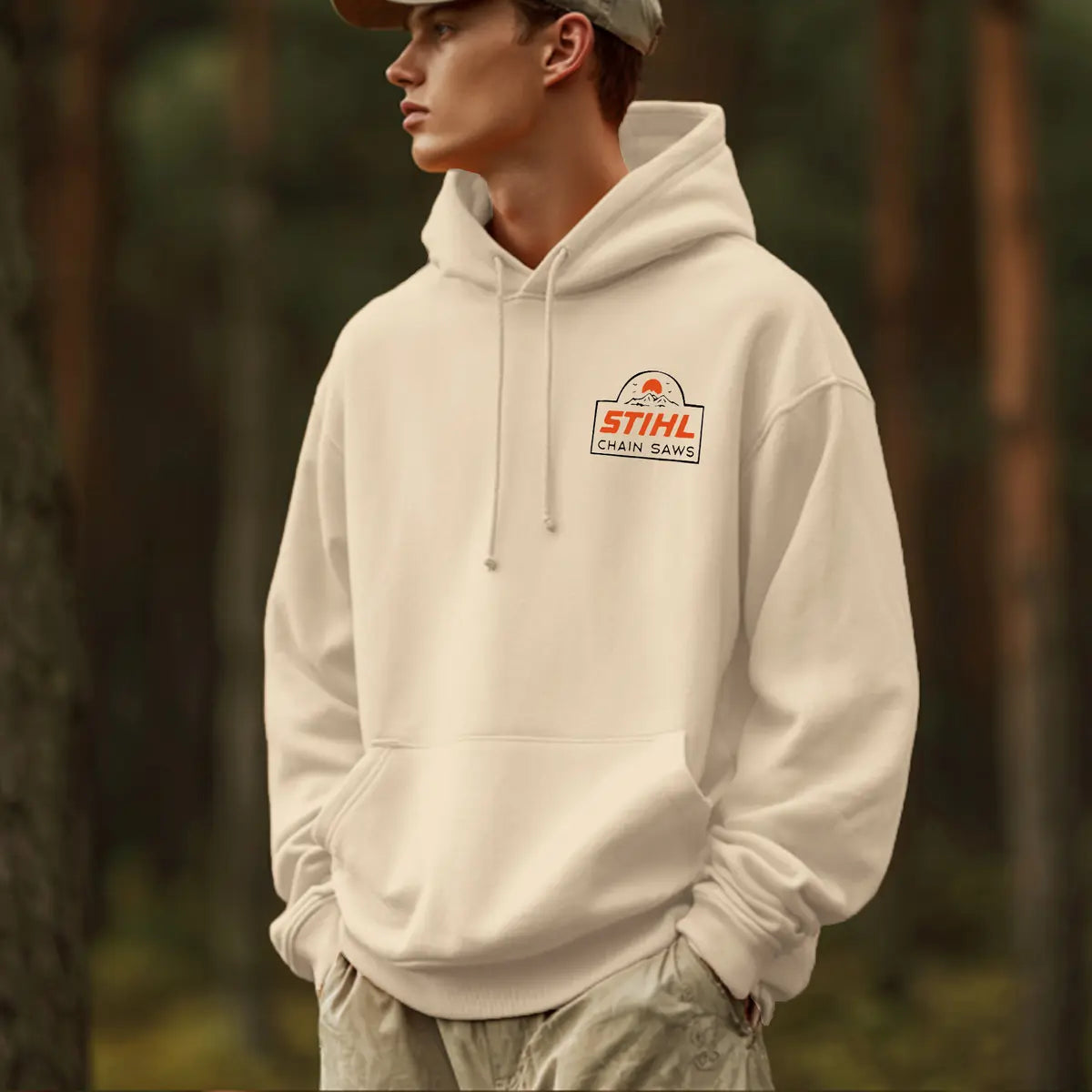 Stihl Chainsaws Printed Fleece-lined Unisex Hoodie