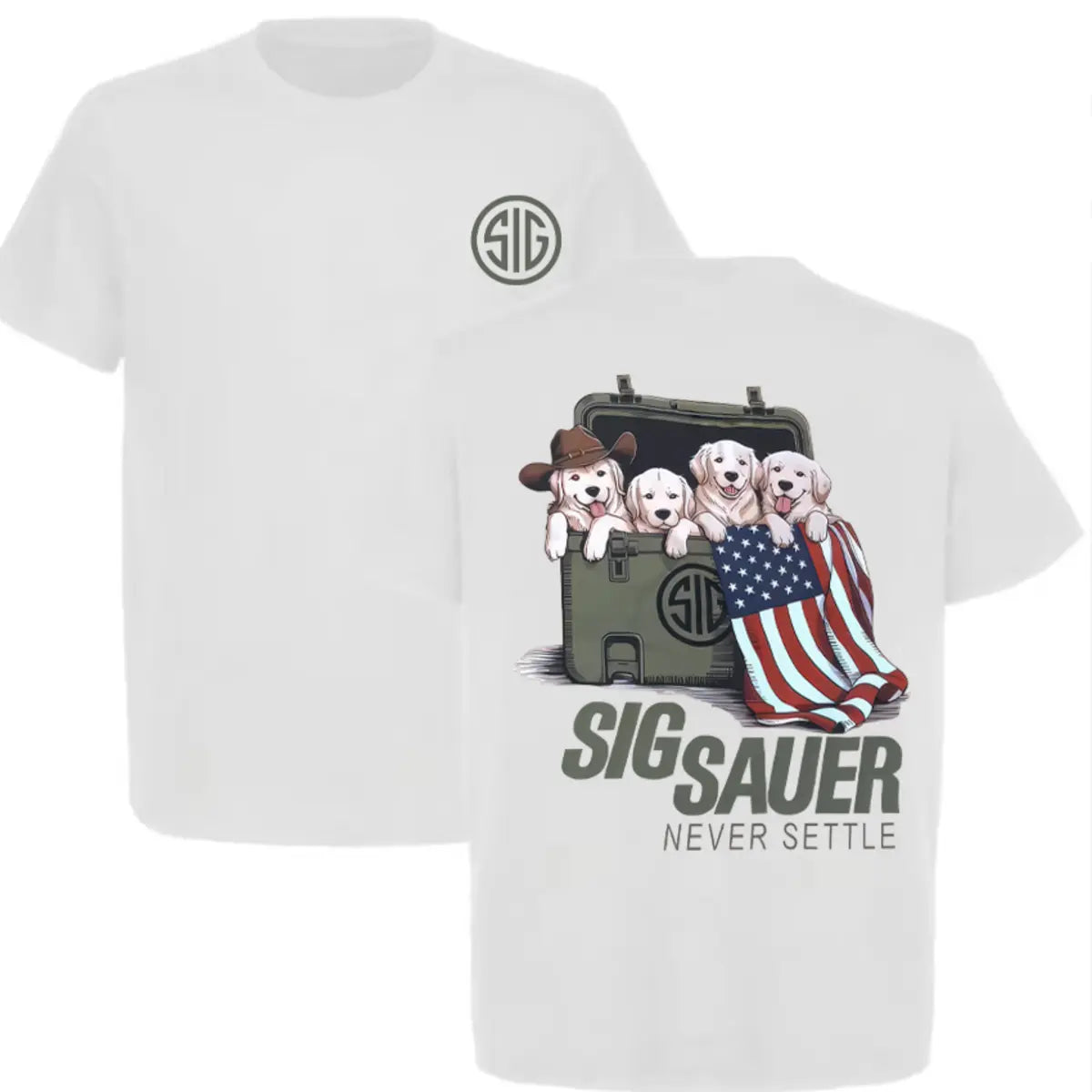 Sig Sauer Never Settle Printed Men's T-Shirt