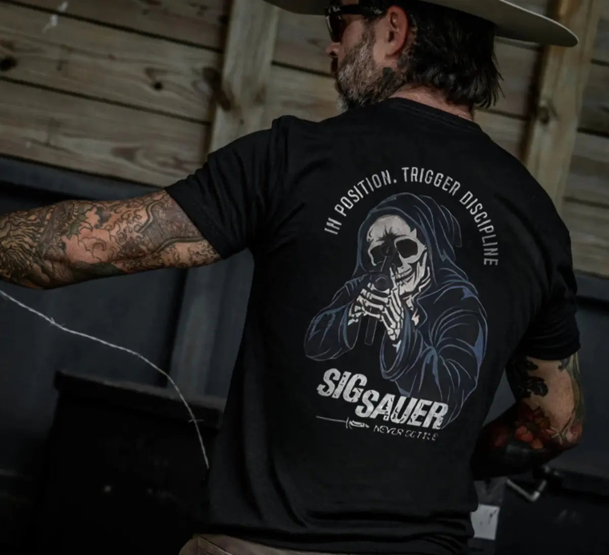 Sig Sauer Never Settle Printed Men's T-shirt