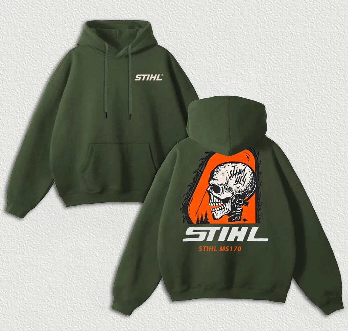 Stihl Chainsaws Printed Fleece-lined Unisex Hoodie