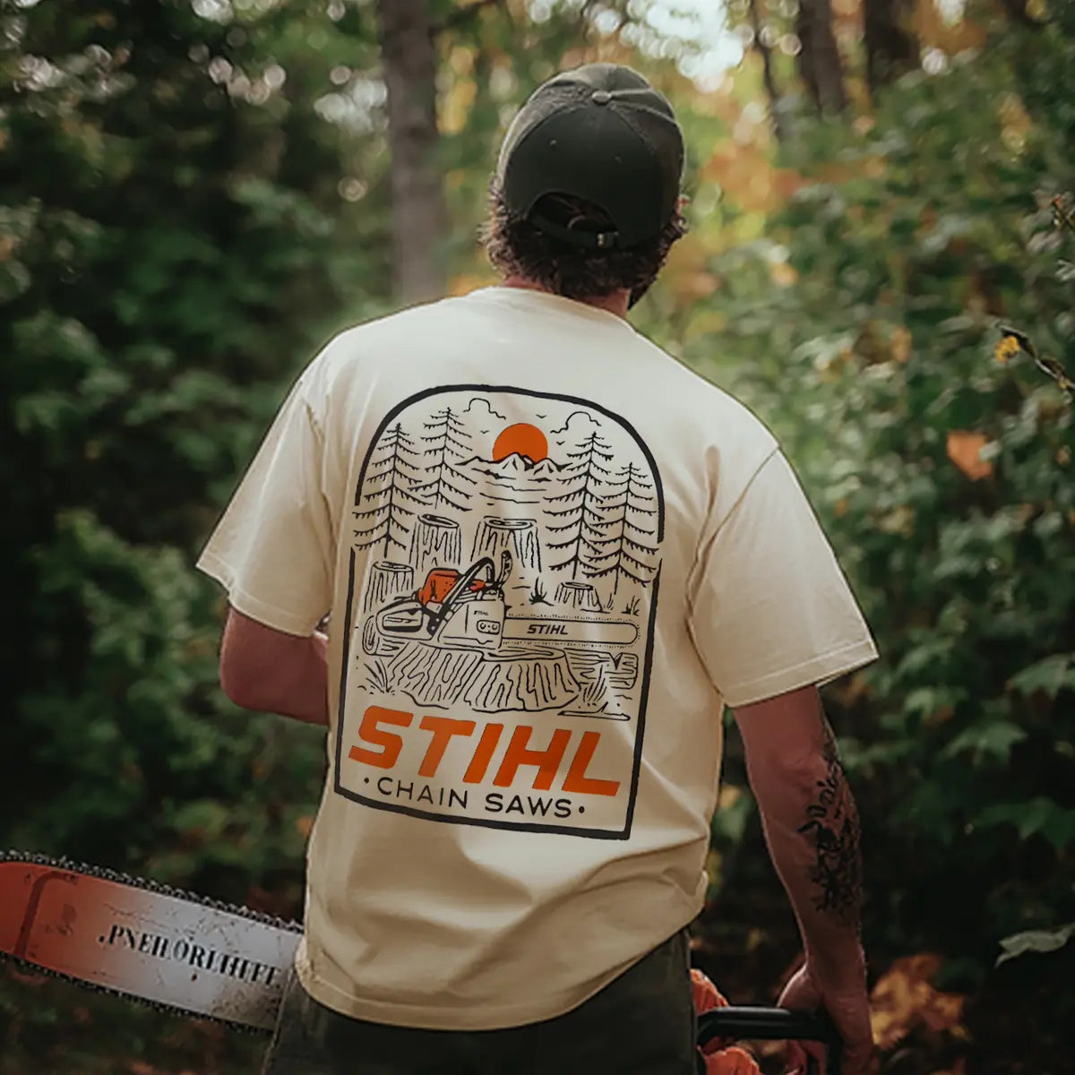 Stihl Chainsaw Printed Oversized Unisex T-shirt