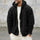 Solid Color Double-Faced Fleece Hooded Jacket