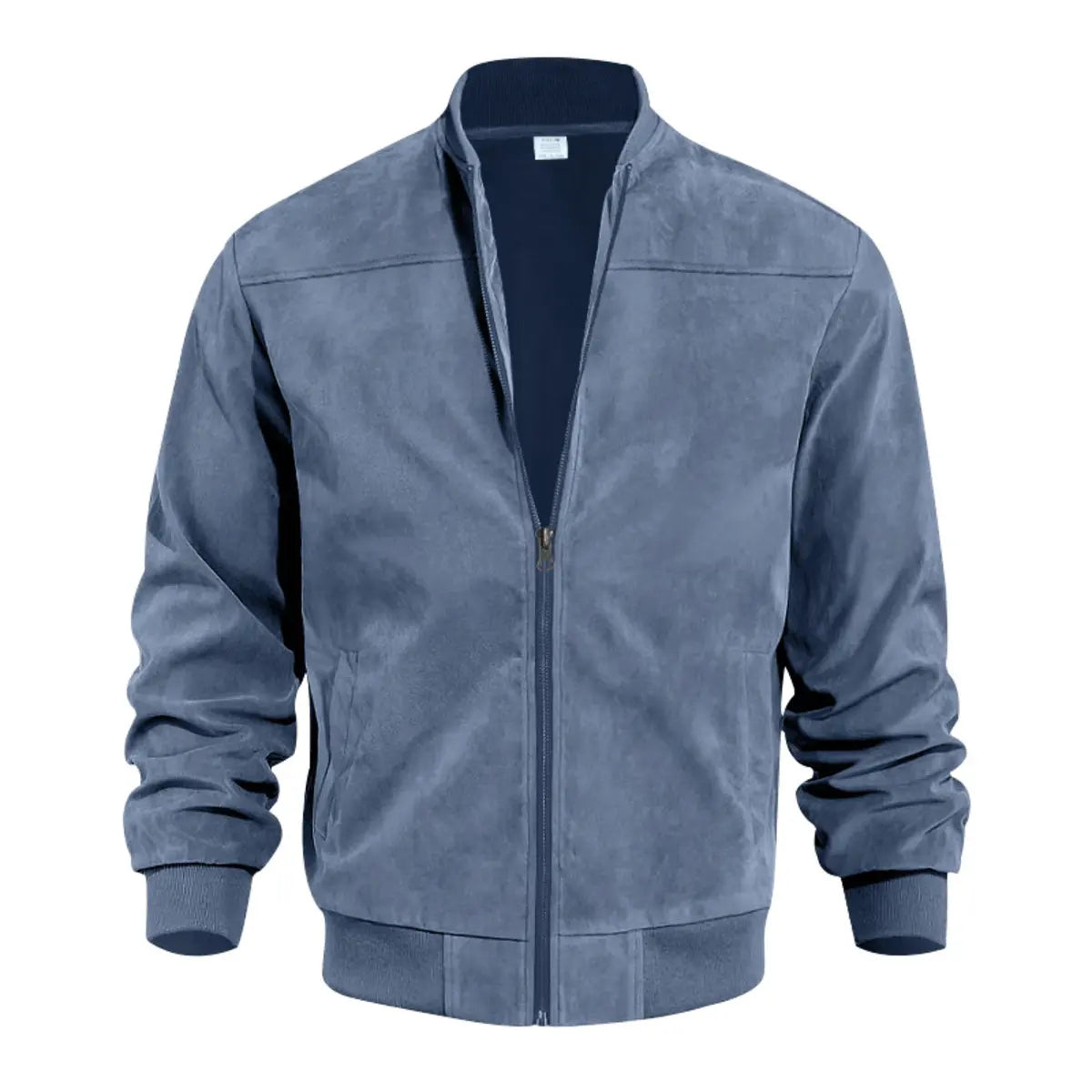 Solid Color Zip-Up Jacket
