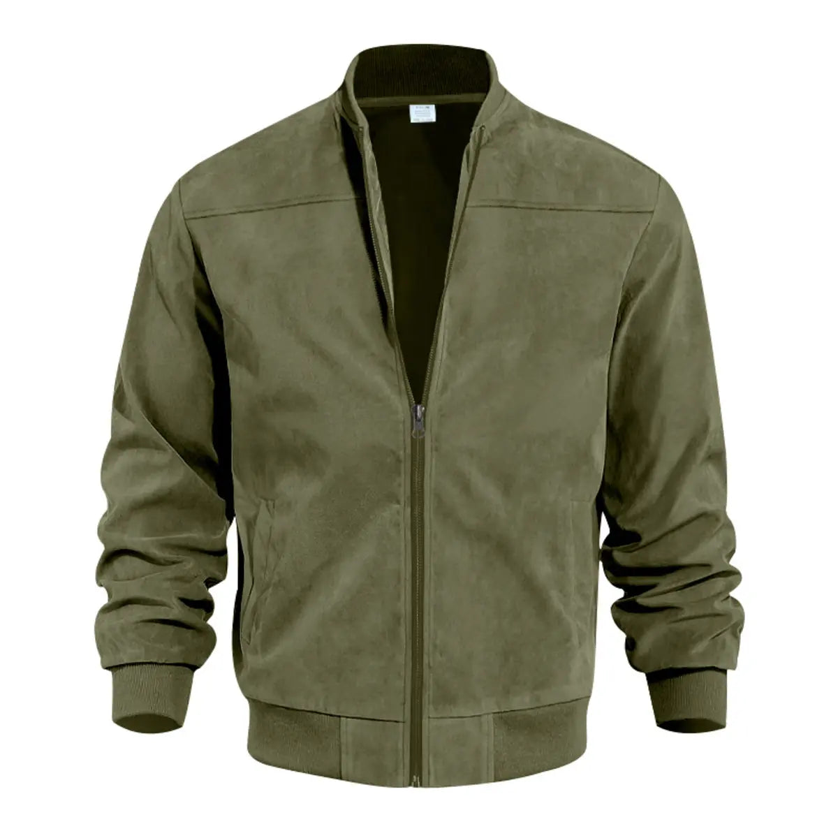 Solid Color Zip-Up Jacket