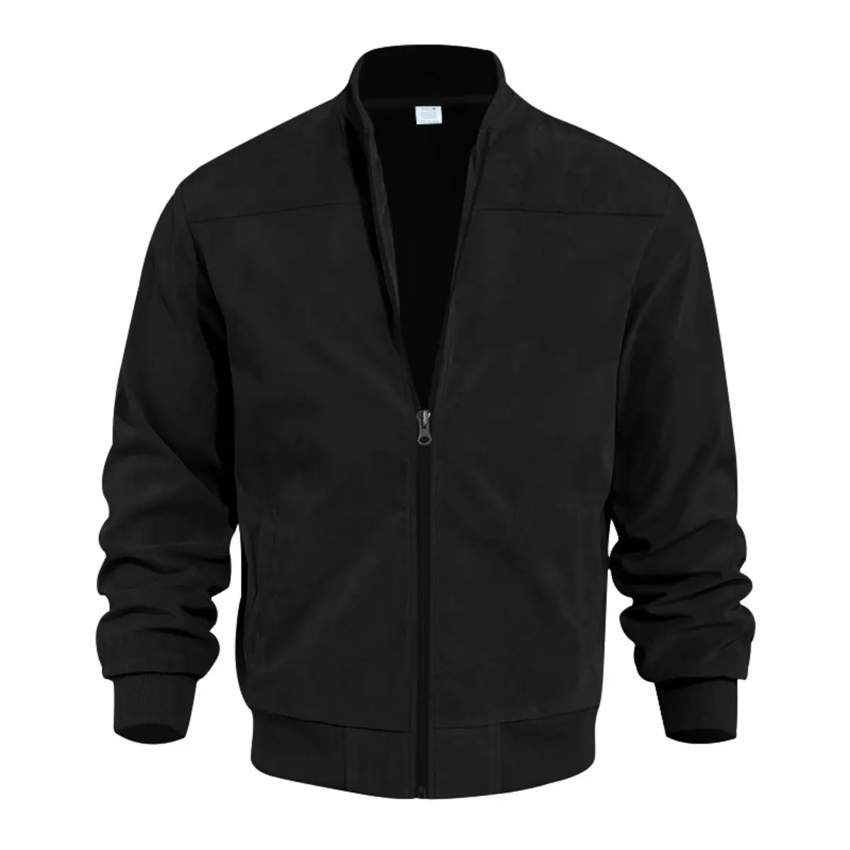Solid Color Zip-Up Jacket