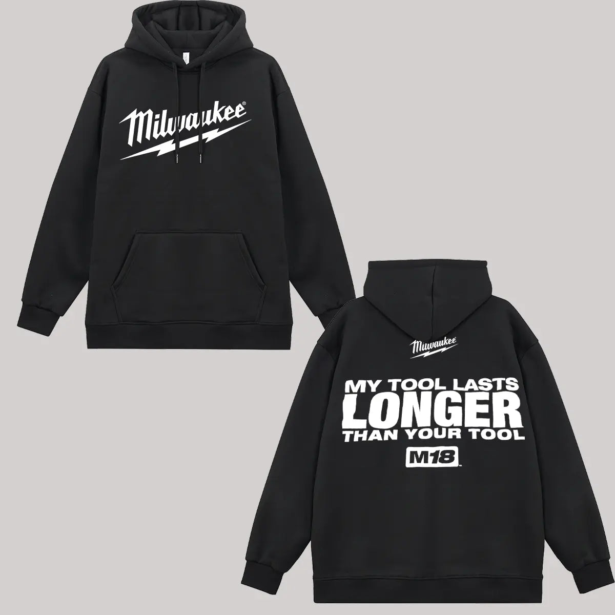 Milwaukee My Tool Lasts Longer Printed Fleece-lined Unisex Hoodie