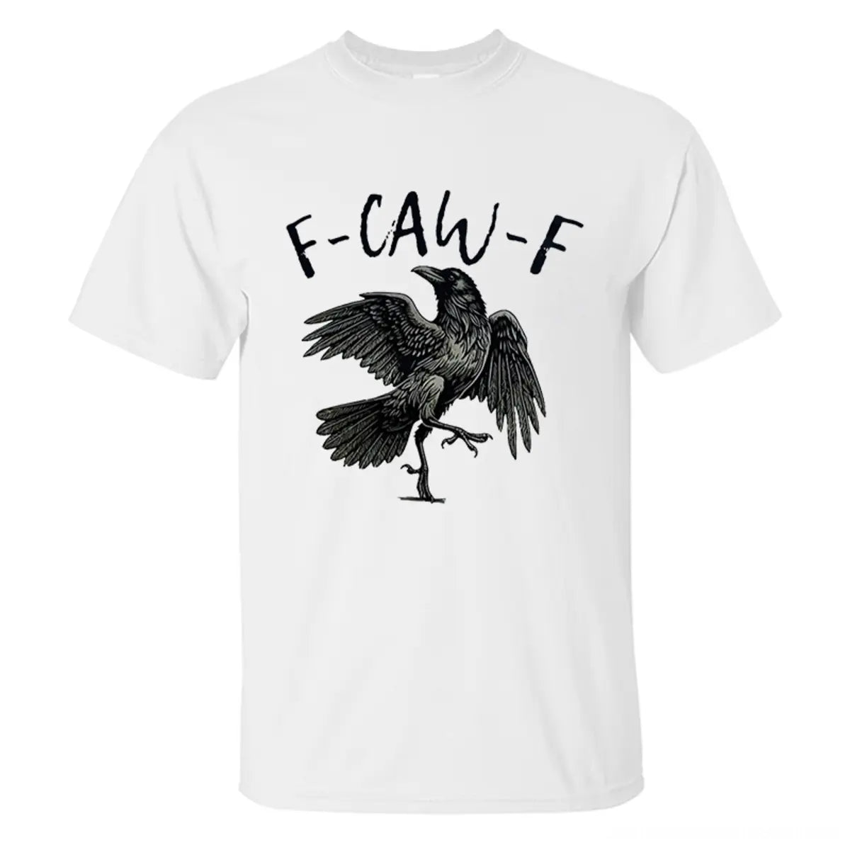 F-Caw-F Funny Crow Printed Men's T-Shirt