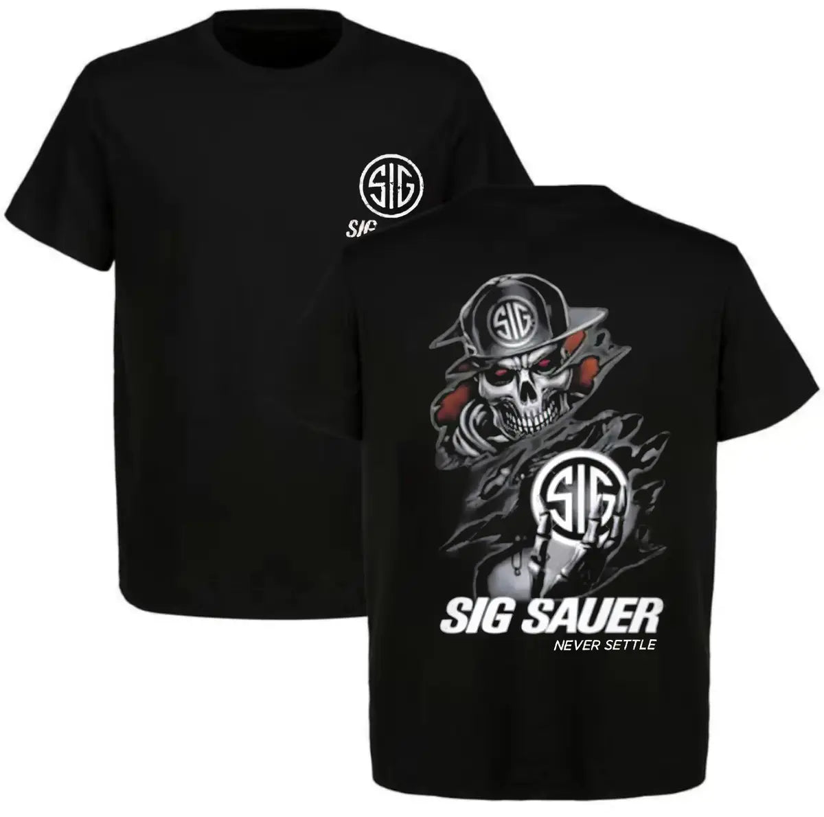 Sig Sauer Never Settle Printed Men's T-Shirt