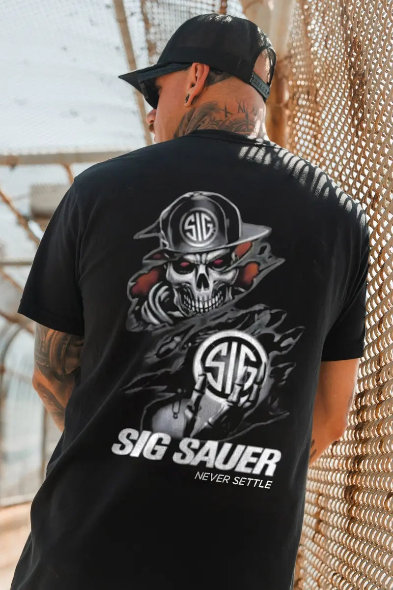 Sig Sauer Never Settle Printed Men's T-Shirt
