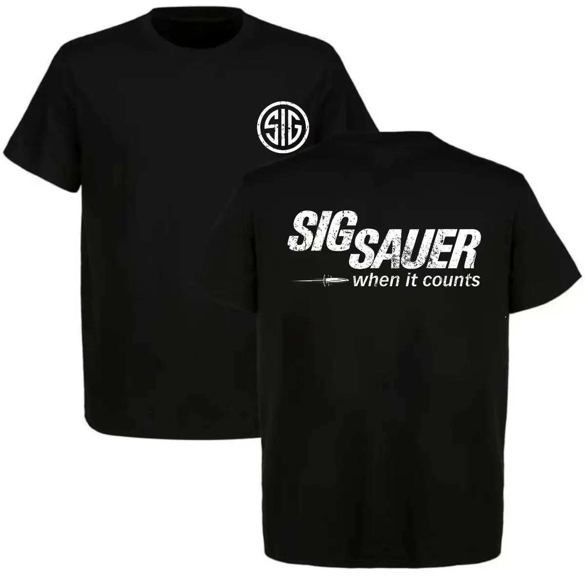 Sig Sauer When It Counts Printed Men's T-Shirt